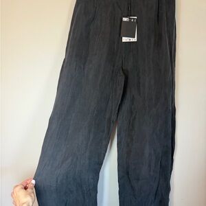 Zara black silky lyocell Pajama Pants Sz small NWT